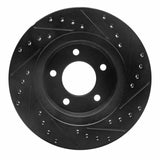 R1 Concepts 87-90 Dodge Dakota 4WD Front Left Drilled & Slotted Black Brake Rotor by R1 Concepts RNC-633-40067L