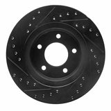 R1 Concepts 87-90 Dodge Dakota 4WD Front Right Drilled & Slotted Black Brake Rotor by R1 Concepts RNC-633-40067R
