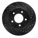 R1 Concepts 87-90 Dodge Dakota 4WD Front Right Drilled & Slotted Black Brake Rotor by R1 Concepts RNC-633-40067R