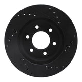 R1 Concepts 91-96 Dodge Dakota 4WD Front Left Drilled & Slotted Black Brake Rotor by R1 Concepts RNC-633-40069L