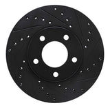 R1 Concepts 91-96 Chrysler Town & Country Front Right Drilled & Slotted Black Brake Rotor by R1 Concepts RNC-633-40070R