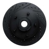 R1 Concepts 94-02 Dodge B200 / B200 Van / B250 Front Left Drilled & Slotted Black Brake Rotor by R1 Concepts RNC-633-40074L