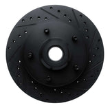 R1 Concepts 94-02 Dodge B200 / B200 Van / B250 Front Right Drilled & Slotted Black Brake Rotor by R1 Concepts RNC-633-40074R