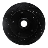 R1 Concepts 94-99 Dodge Ram 1500 Pickup Front Left Drilled & Slotted Black Brake Rotor by R1 Concepts RNC-633-40076L