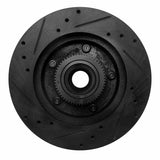 R1 Concepts 94-99 Dodge Ramcharger (Mexico) Front Right Drilled & Slotted Black Brake Rotor by R1 Concepts RNC-633-40076R