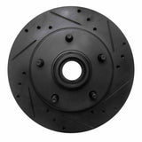 R1 Concepts 94-99 Dodge Ramcharger (Mexico) Front Right Drilled & Slotted Black Brake Rotor by R1 Concepts RNC-633-40076R