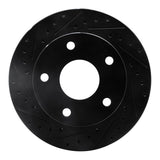 R1 Concepts 94-99 Dodge Ramcharger (Mexico) Front Left Drilled & Slotted Black Brake Rotor by R1 Concepts RNC-633-40077L