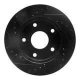 R1 Concepts 94-99 Dodge Ram 1500 Pickup Front Right Drilled & Slotted Black Brake Rotor by R1 Concepts RNC-633-40077R