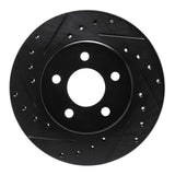 R1 Concepts 96-00 Chrysler Town & Country Front Left Drilled & Slotted Black Brake Rotor by R1 Concepts RNC-633-40080L