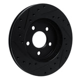 R1 Concepts 96-00 Chrysler Town & Country Front Right Drilled & Slotted Black Brake Rotor by R1 Concepts RNC-633-40080R