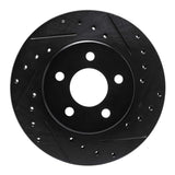 R1 Concepts 96-00 Chrysler Town & Country Front Right Drilled & Slotted Black Brake Rotor by R1 Concepts RNC-633-40080R