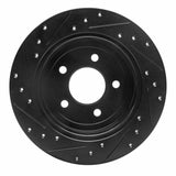 R1 Concepts 97-07 Chrysler Town & Country Rear Right Drilled & Slotted Black Brake Rotor by R1 Concepts RNC-633-40083R