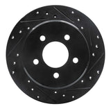 R1 Concepts 97-07 Chrysler Town & Country Rear Right Drilled & Slotted Black Brake Rotor by R1 Concepts RNC-633-40083R