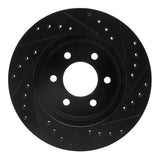R1 Concepts 97-02 Dodge Durango Front Left Drilled & Slotted Black Brake Rotor by R1 Concepts RNC-633-40084L