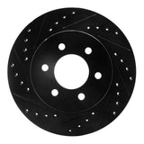 R1 Concepts 97-02 Dodge Durango Front Left Drilled & Slotted Black Brake Rotor by R1 Concepts RNC-633-40084L
