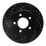 R1 Concepts 91-02 Chrysler Grand Voyager Front Left Drilled & Slotted Black Brake Rotor by R1 Concepts RNC-633-40085L