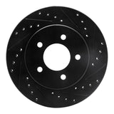 R1 Concepts 91-02 Chrysler Grand Voyager Front Right Drilled & Slotted Black Brake Rotor by R1 Concepts RNC-633-40085R