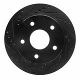 R1 Concepts 00-02 Dodge Ramcharger (Mexico) Front Left Drilled & Slotted Black Brake Rotor by R1 Concepts RNC-633-40090L