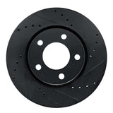 R1 Concepts 01-07 Chrysler Town & Country Front Right Drilled & Slotted Black Brake Rotor by R1 Concepts RNC-633-40091R