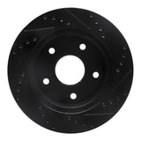 R1 Concepts 00-01 Dodge Ram 1500 Pickup Front Left Drilled & Slotted Black Brake Rotor by R1 Concepts RNC-633-40092L