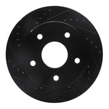 R1 Concepts 00-01 Dodge Ram 1500 Pickup Front Left Drilled & Slotted Black Brake Rotor by R1 Concepts RNC-633-40092L