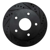 R1 Concepts 00-01 Dodge Ram 1500 Pickup Front Right Drilled & Slotted Black Brake Rotor by R1 Concepts RNC-633-40092R
