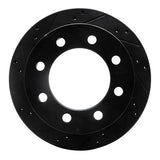 R1 Concepts 00-02 Dodge Ram 2500 Rear Left Drilled & Slotted Black Brake Rotor by R1 Concepts RNC-633-40093L