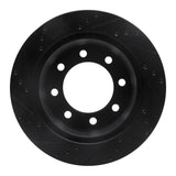 R1 Concepts 00-02 Dodge Ram 4000 (Mexico) Rear Right Drilled & Slotted Black Brake Rotor by R1 Concepts RNC-633-40093R