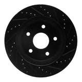R1 Concepts 02-24 Chrysler ASPEN Front Left Drilled & Slotted Black Brake Rotor by R1 Concepts RNC-633-40094L