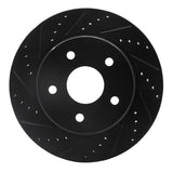 R1 Concepts 02-24 Chrysler ASPEN Front Left Drilled & Slotted Black Brake Rotor by R1 Concepts RNC-633-40094L