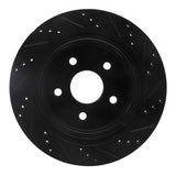 R1 Concepts 02-24 Chrysler ASPEN Rear Left Drilled & Slotted Black Brake Rotor by R1 Concepts RNC-633-40095L