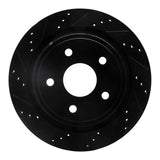 R1 Concepts 02-24 Chrysler ASPEN Rear Left Drilled & Slotted Black Brake Rotor by R1 Concepts RNC-633-40095L