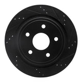 R1 Concepts 02-24 Chrysler ASPEN Rear Right Drilled & Slotted Black Brake Rotor by R1 Concepts RNC-633-40095R