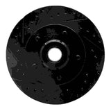 R1 Concepts 03-03 Dodge Ram 1500 Van Front Left Drilled & Slotted Black Brake Rotor