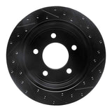 R1 Concepts 03-03 Dodge Ram 1500 Van Rear Left Drilled & Slotted Black Brake Rotor by R1 Concepts RNC-633-40097L