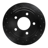 R1 Concepts 03-03 Dodge Ram 1500 Van Rear Left Drilled & Slotted Black Brake Rotor by R1 Concepts RNC-633-40097L