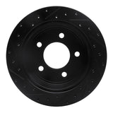 R1 Concepts 03-03 Dodge Ram 1500 Van Rear Right Drilled & Slotted Black Brake Rotor by R1 Concepts RNC-633-40097R