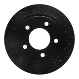 R1 Concepts 03-03 Dodge Ram 1500 Van Rear Right Drilled & Slotted Black Brake Rotor by R1 Concepts RNC-633-40097R