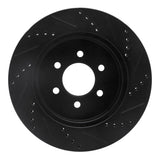 R1 Concepts 03-04 Dodge Dakota 4WD Front Left Drilled & Slotted Black Brake Rotor by R1 Concepts RNC-633-40098L
