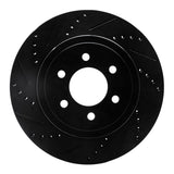 R1 Concepts 03-04 Dodge Dakota 4WD Front Left Drilled & Slotted Black Brake Rotor by R1 Concepts RNC-633-40098L