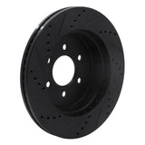 R1 Concepts 03-04 Dodge Dakota 4WD Front Right Drilled & Slotted Black Brake Rotor by R1 Concepts RNC-633-40098R