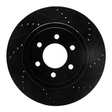 R1 Concepts 03-04 Dodge Dakota 4WD Front Right Drilled & Slotted Black Brake Rotor by R1 Concepts RNC-633-40098R