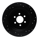 R1 Concepts 03-04 Dodge Dakota 4WD Rear Left Drilled & Slotted Black Brake Rotor by R1 Concepts RNC-633-40099L