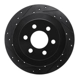 R1 Concepts 03-04 Dodge Dakota 4WD Rear Left Drilled & Slotted Black Brake Rotor by R1 Concepts RNC-633-40099L