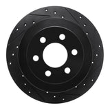 R1 Concepts 03-04 Dodge Dakota RWD Rear Right Drilled & Slotted Black Brake Rotor by R1 Concepts RNC-633-40099R