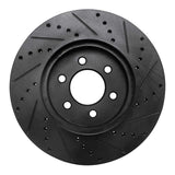R1 Concepts 03-03 Dodge Durango Front Left Drilled & Slotted Black Brake Rotor by R1 Concepts RNC-633-40100L