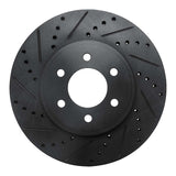 R1 Concepts 03-03 Dodge Durango Front Left Drilled & Slotted Black Brake Rotor by R1 Concepts RNC-633-40100L