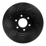 R1 Concepts 03-03 Dodge Durango Front Right Drilled & Slotted Black Brake Rotor by R1 Concepts RNC-633-40100R
