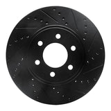 R1 Concepts 03-03 Dodge Durango Front Right Drilled & Slotted Black Brake Rotor by R1 Concepts RNC-633-40100R