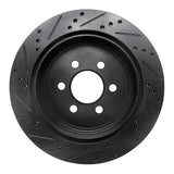 R1 Concepts 03-03 Dodge Durango Rear Right Drilled & Slotted Black Brake Rotor by R1 Concepts RNC-633-40101R